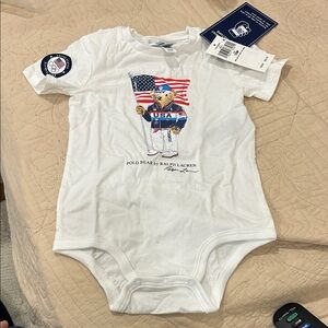 Ralph Lauren Olympic team 2024 USA Polo Bear onesie